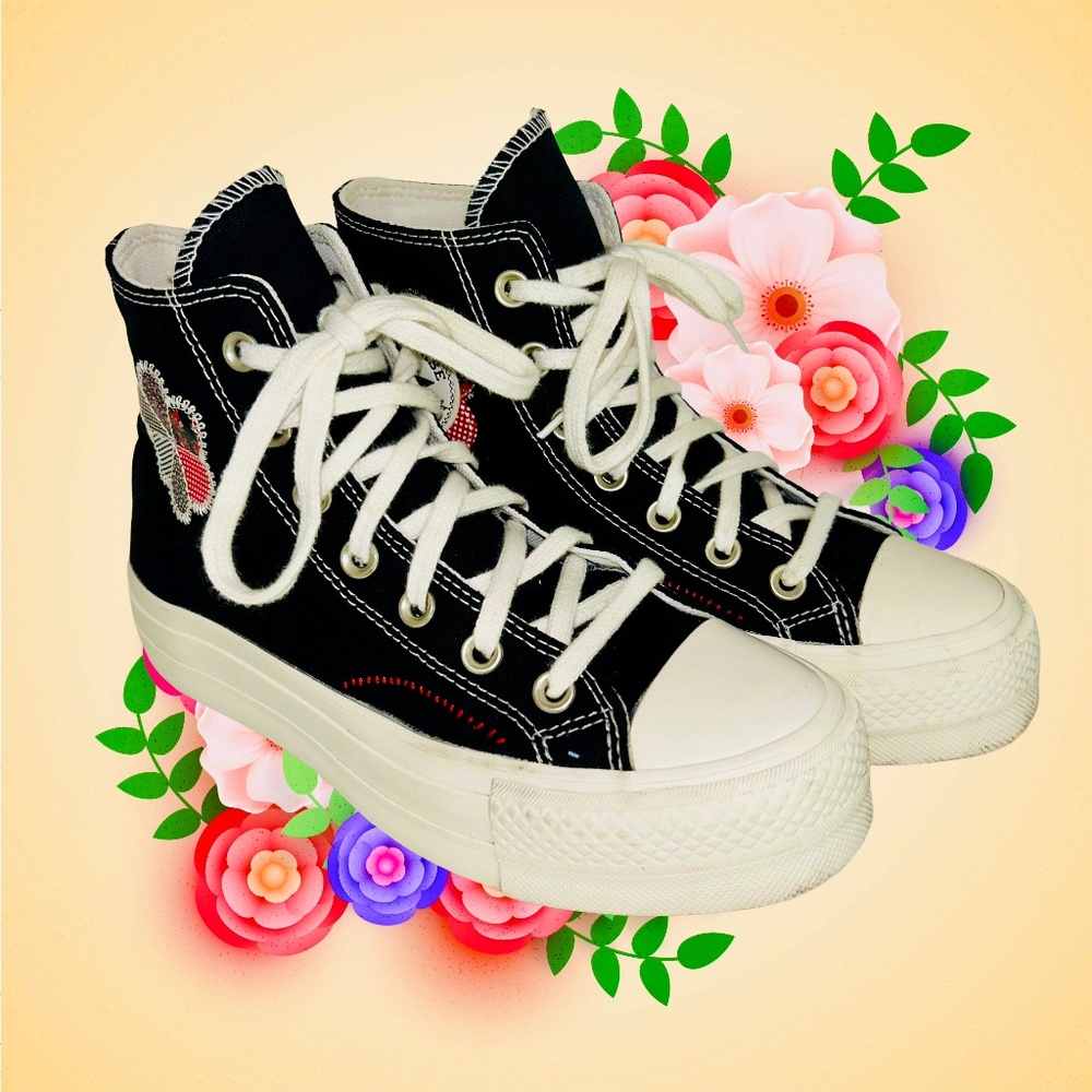 Converse Chuck Taylor All Star Lift Platform High 'crafted Patchwork' Size 6 EUC
